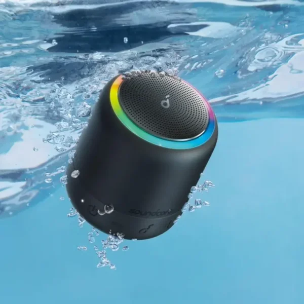 Soundcore Mini 3 Bluetooth Speaker by Anker, BassUp and PartyCast Technology, USB-C, Waterproof IPX7, and Customizable EQ - Image 4