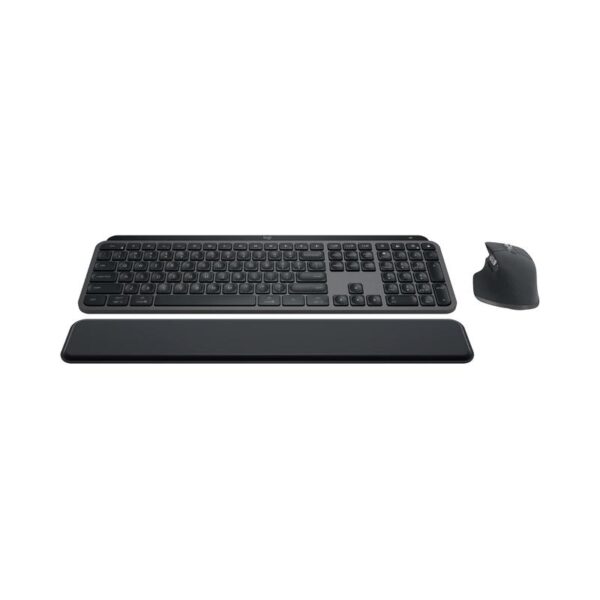 Logitech MX Keys S Combo - Performance Wireless Keyboard and Mouse with Palm Rest, Customizable Illumination, Fast Scrolling, Bluetooth, USB C, for Windows, Linux, Chrome, Mac - Graphite