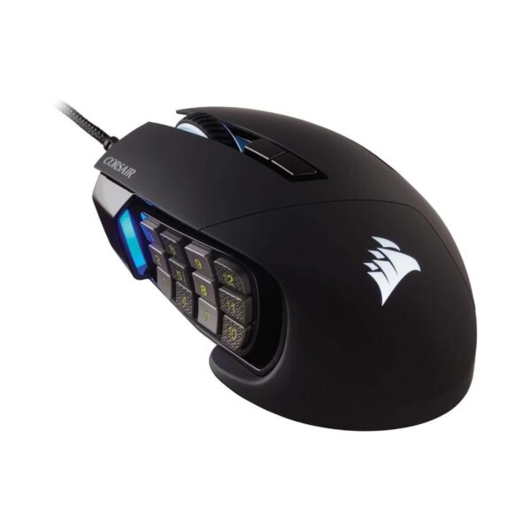 Corsair SCIMITAR RGB ELITE Gaming Mouse for MOBA, MMO – 18,000 DPI, 17 Programmable Buttons, iCUE Compatible – Black - Image 2