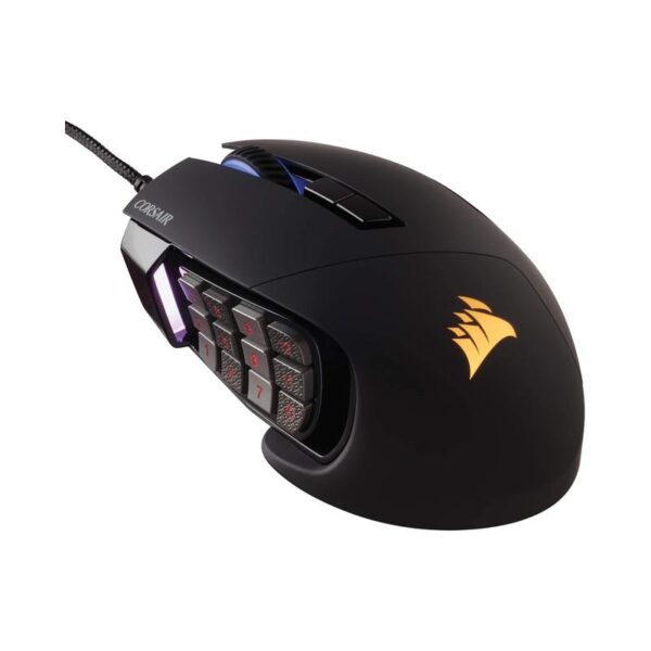 Corsair SCIMITAR RGB ELITE Gaming Mouse for MOBA, MMO – 18,000 DPI, 17 Programmable Buttons, iCUE Compatible – Black