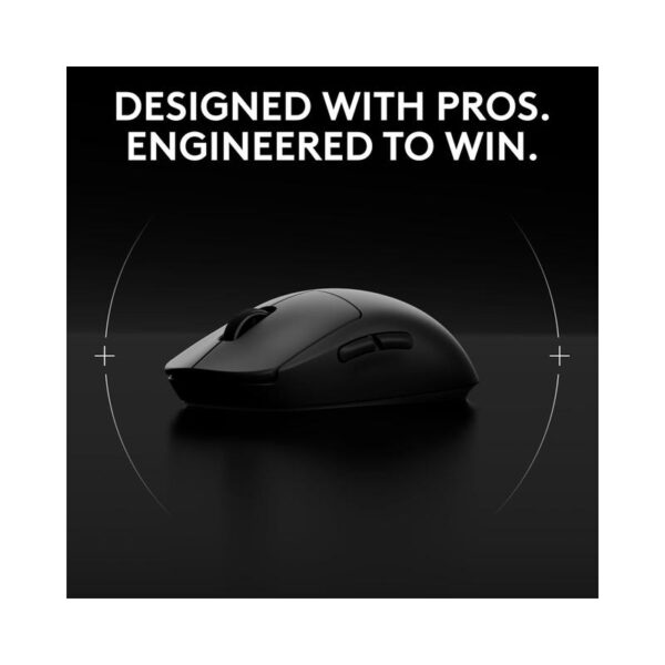 Logitech G PRO 2 Lightspeed Wireless Gaming Mouse – Ambidextrous design with customizable magnetic side buttons (up to 4 switchable configurations), ultra-precise 32K DPI sensor, USB-C charging, compatible with PC and Mac – Black - Image 2