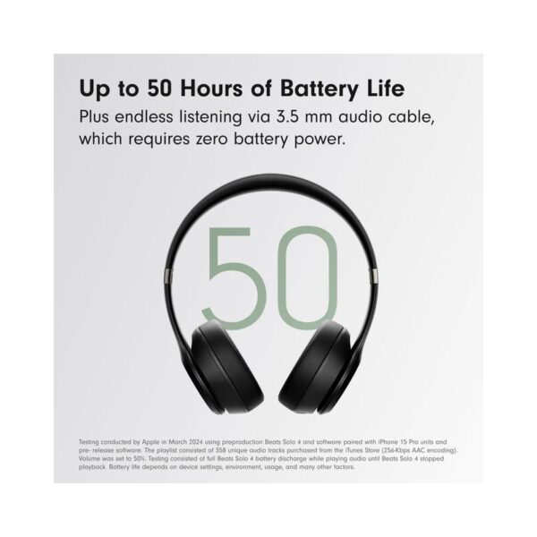 Beats Solo 4 - Wireless Bluetooth On-Ear Headphones, Apple & Android Compatible, Up to 50 Hours of Battery Life (Certified Pre-Owned) - Image 2