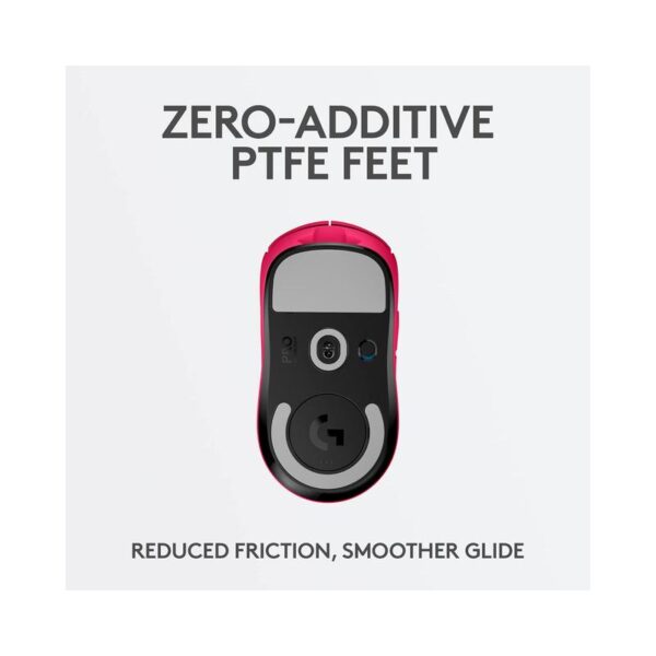 Logitech G PRO X Superlight Wireless Gaming Mouse – Ultra-lightweight design for ultimate agility, featuring a HERO 25K sensor with 25,600 DPI precision, 5 programmable buttons, long-lasting battery life, and compatibility with PC and Mac – Magenta - Image 4