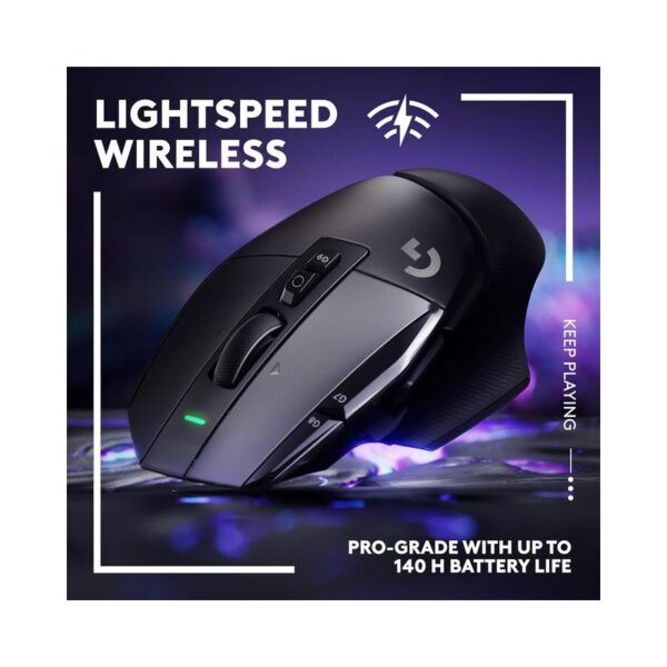 Logitech G502 X Lightspeed Wireless Gaming Mouse – Featuring LIGHTFORCE Hybrid Optical-Mechanical Switches, HERO 25K Sensor, Compatible with PC, macOS, and Windows – Black - Image 3