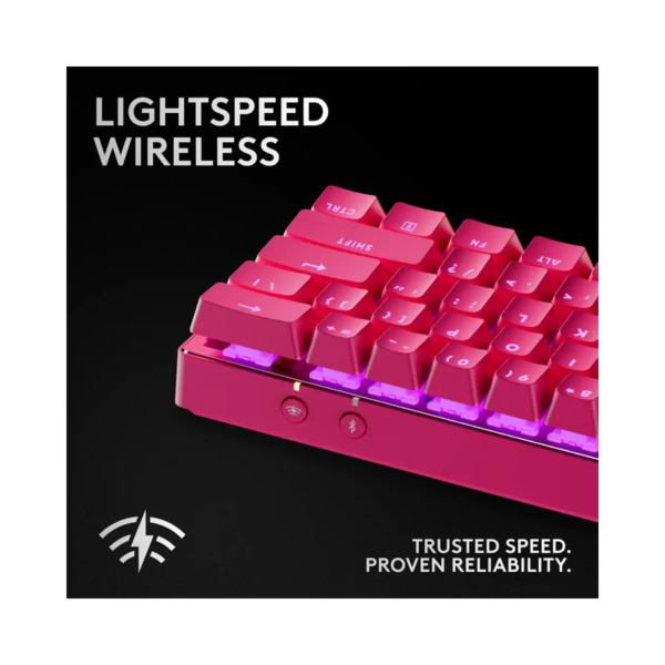 Logitech G Pro X 60 Lightspeed GX Optical Tactile - Magenta - Brand New - Image 2