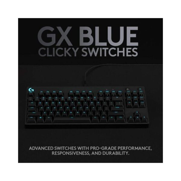 Logitech G Pro Wired Mechanical Gaming Keyboard, GX Blue Clicky - Brand New - Image 3