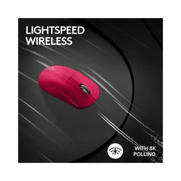 Logitech G PRO X SUPERLIGHT 2 LIGHTSPEED Lightweight Wireless Optical HERO 2 Sensor 44 000 DPI Gaming Mouse with 8K Polling - Magenta - Brand New - Image 7