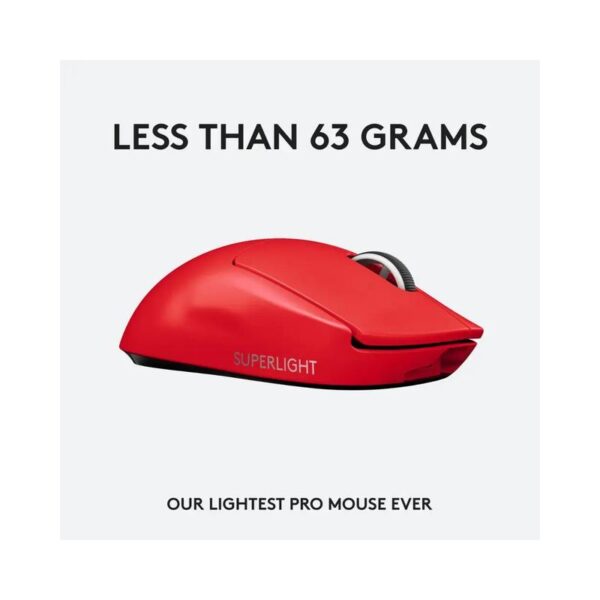 Logitech G PRO X Superlight Wireless Gaming Mouse Red - Brand New - Image 3