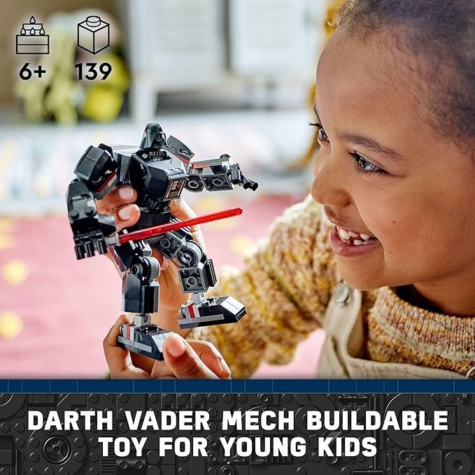 LEGO Star Wars Darth Vader Mech 75368 Buildable Star Wars Action Figure, 139 Pcs - Image 3