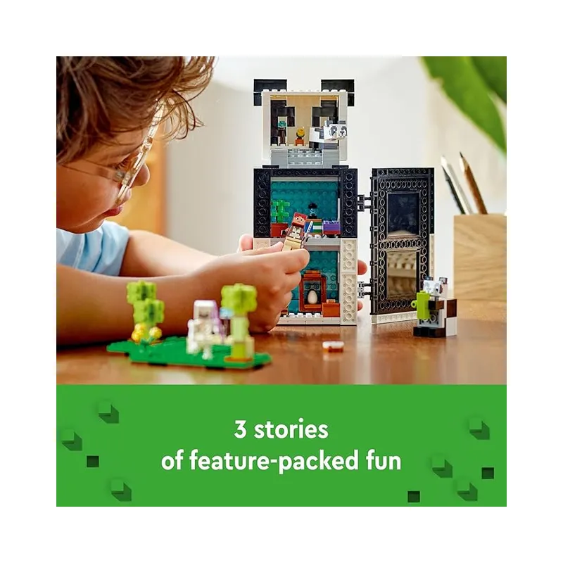 LEGO Minecraft The Panda Haven 21245, Movable Toy House with Baby Pandas Animal Figures, 553 Pcs - Image 3