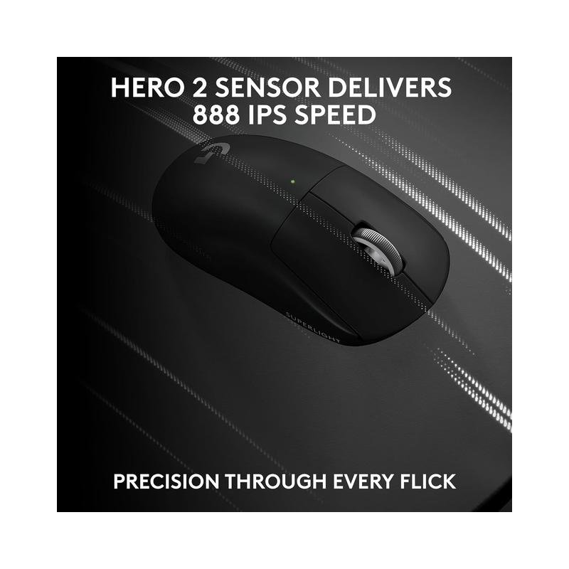 Logitech G PRO X SUPERLIGHT 2 LIGHTSPEED Lightweight Wireless Optical HERO 2 Sensor 44 000 DPI Gaming Mouse with 8K Polling - Black - Open Box - Image 5