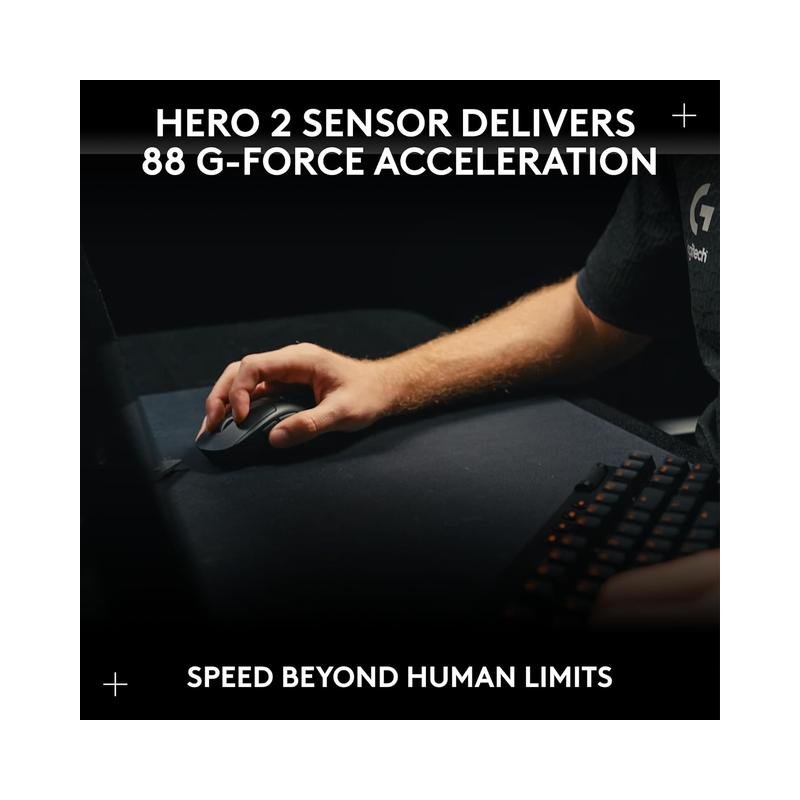 Logitech G PRO X SUPERLIGHT 2 LIGHTSPEED Lightweight Wireless Optical HERO 2 Sensor 44 000 DPI Gaming Mouse with 8K Polling - Black - Open Box - Image 6