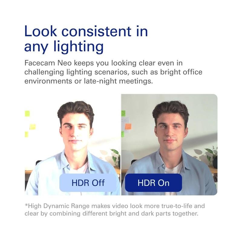 Elgato Facecam Neo – Full HD Webcam with HDR, Privacy Shutter & 60fps for Video Calls & Streaming - Brand New - Image 9