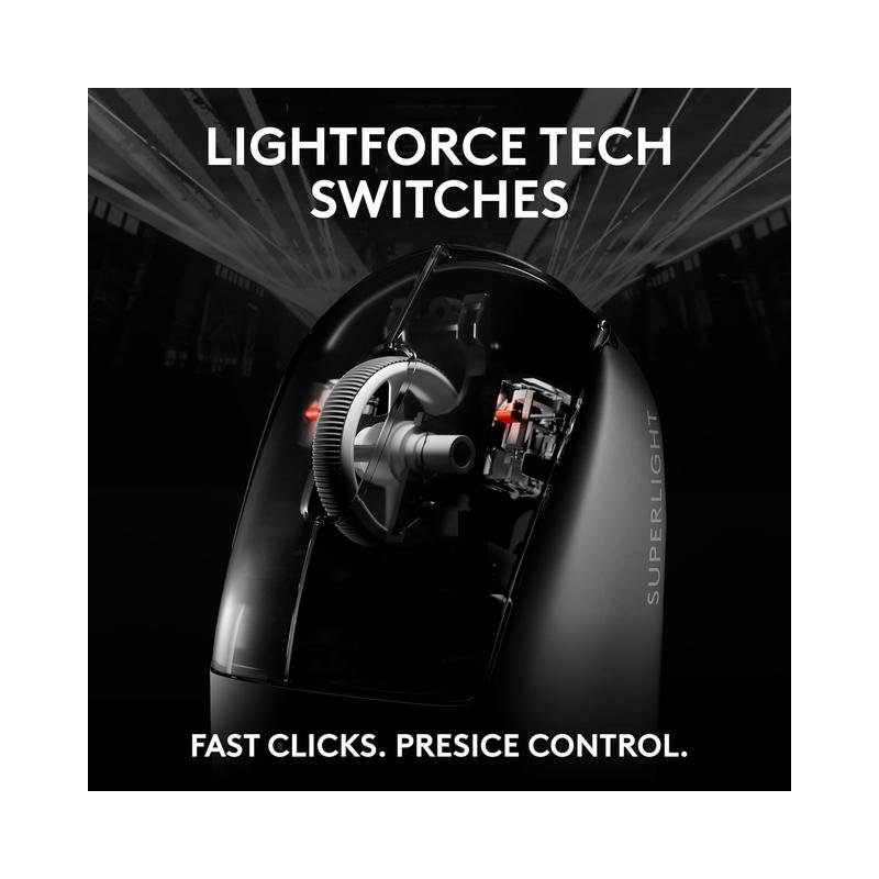 Logitech G PRO X SUPERLIGHT 2 LIGHTSPEED Lightweight Wireless Optical HERO 2 Sensor 44 000 DPI Gaming Mouse with 8K Polling - Black - Open Box - Image 11