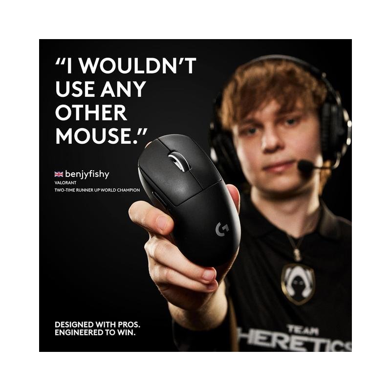 Logitech G PRO X SUPERLIGHT 2 LIGHTSPEED Lightweight Wireless Optical HERO 2 Sensor 44 000 DPI Gaming Mouse with 8K Polling - Black - Open Box - Image 7
