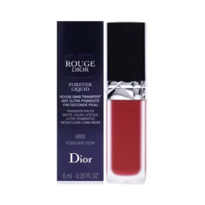 [Original] Dior Rouge Dior Forever Liquid Matte Liquid Lipstick – Transfer-Proof, Ultra-Pigmented 999 Forever Dior, 6mL