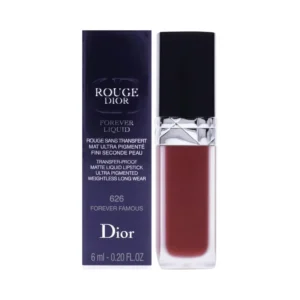[Original] Dior Rouge Dior Forever Liquid Matte Liquid Lipstick – Transfer-Proof, Ultra-Pigmented 626 Forever Famous, 6mL