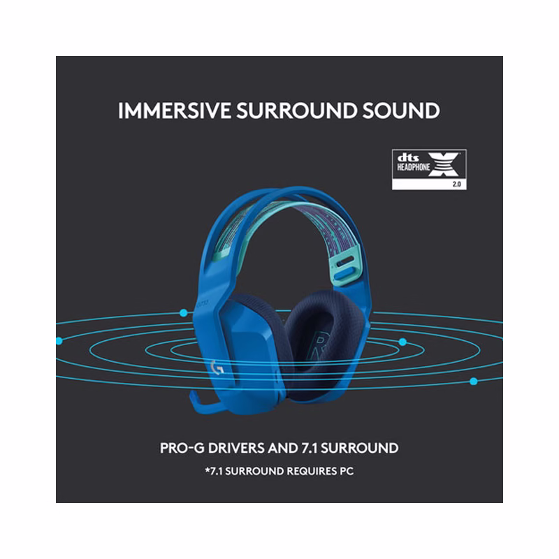 Logitech G733 LIGHTSPEED Wireless Gaming Headset, Blue - Brand New - Image 4