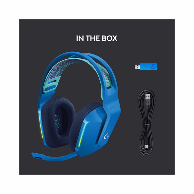 Logitech G733 LIGHTSPEED Wireless Gaming Headset, Blue - Brand New - Image 2