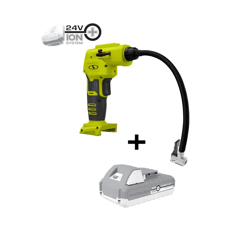 Sun Joe Cordless Air Compressor + Inflator Kit 24V Max (2.0Ah Battery + Charger) -Brand New - Image 2