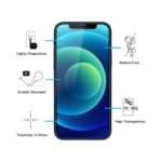NEW'C 3 Pack Designed for iPhone 12/12 Pro (6.1") Screen Protector Tempered Glass, Case Friendly Scratch-proof, Bubble.
