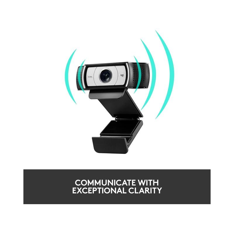 Logitech - Pro Webcam Full HD 1080 for Laptops with Ultra Wide Angle - Black (960-001070) - Brand New - Image 4