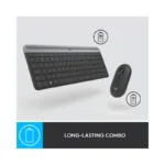 Logitech - MK470 Full-size Wireless Scissor Keyboard and Mouse Bundle for Windows with Quiet clicks - Black (Brand New) -.