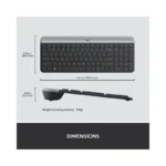 Logitech - MK470 Full-size Wireless Scissor Keyboard and Mouse Bundle for Windows with Quiet clicks - Black (Brand New) -.