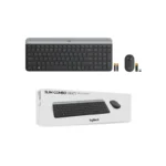 Logitech - MK470 Full-size Wireless Scissor Keyboard and Mouse Bundle for Windows with Quiet clicks - Black (Brand New) -.