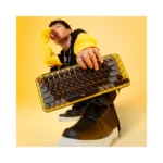 Logitech - POP Keys Wireless Mechanical Tactile Switch Keyboard for Windows/Mac with Customizable Emoji Keys - Blast Yellow.