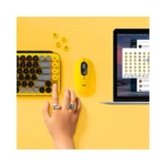 Logitech - POP Keys Wireless Mechanical Tactile Switch Keyboard for Windows/Mac with Customizable Emoji Keys - Blast Yellow.