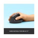 Logitech - Lift Vertical Wireless Optical Ergonomic Mouse with 4 Customizable Buttons - Wireless - Graphite - (Brand New) -.