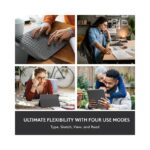 Logitech Combo Touch Keyboard and Trackpad Case for Apple iPad - iPad 10th Gen with Detachable Keyboard - Oxford Gray.