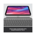 Logitech Combo Touch Keyboard and Trackpad Case for Apple iPad - iPad 10th Gen with Detachable Keyboard - Oxford Gray.