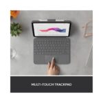Logitech Combo Touch Keyboard and Trackpad Case for Apple iPad - iPad 10th Gen with Detachable Keyboard - Oxford Gray.