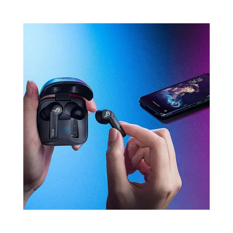 ASUS ROG Cetra True Wireless Hybrid Active Noise Cancelation In-Ear Gaming Earbuds - Black (Brand New) - Image 5