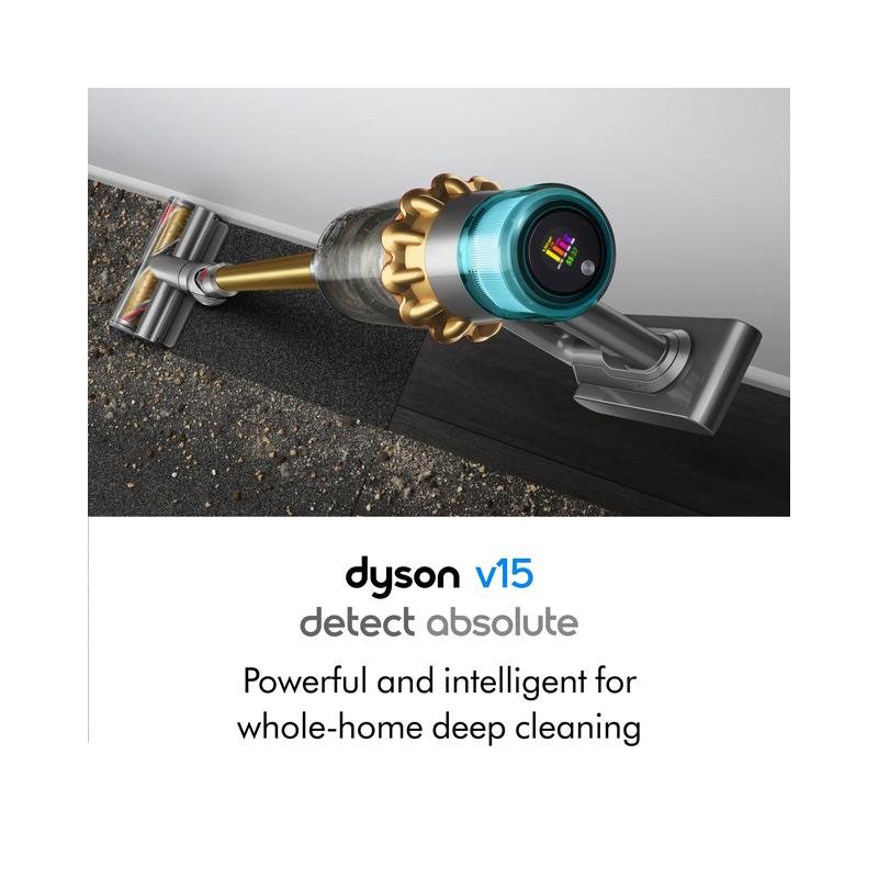 Dyson V15 Detect Absolute Cordless Vacuum (Gold/Iron) - Open Box - Image 8