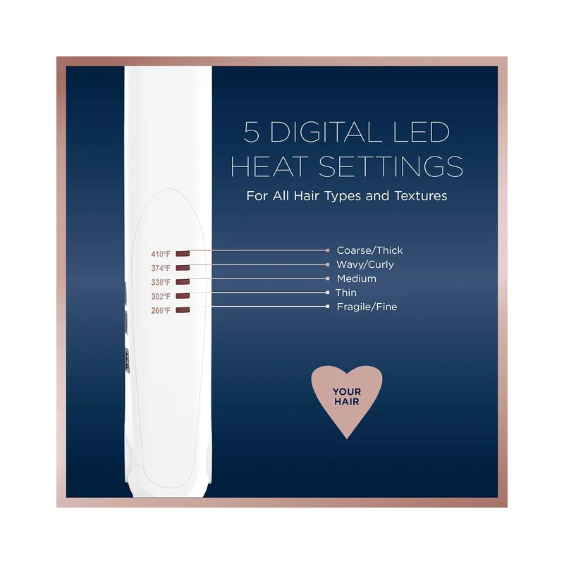 Conair Double Ceramic 1'' Flat Iron, 25mm Hair Straightener, 410°F High Ceramic Heat, 30-second Heat-up, Even Heat and Fast Styling, White - Image 4