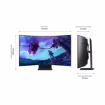 SAMSUNG Odyssey Ark 55-Inch Curved Gaming Screen, 4K UHD 165Hz 1ms Quantum Mini-LED with Sound Dome Technology.