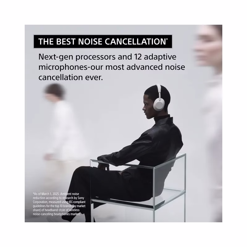 Sony WH-1000XM6 The Best Wireless Noise Canceling Headphones, HD NC Processor QN3, 12 Microphones, Adaptive NC Optimizer (Brand New) - Image 7