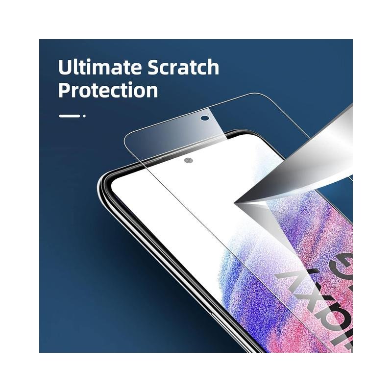 NEW'C Tempered Glass Screen Protector for Samsung Galaxy A53 5G - 3-Pack, Scratch-Resistant, Bubble-Free, Case-Friendly - Image 4