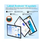 JUEDUR R900 - 2025 Newest Tablet 10 Inch Android 14 Tablets with 22GB RAM 128GB ROM 1TB Expand, Octa-Core, Metal Body -BLUE.