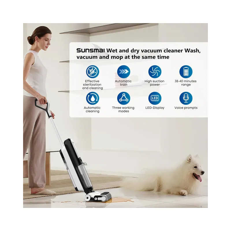 SUNSMAI - Wet Dry Vacuum Cleaner with Filtration and electrolytic Water, S12 Vacuum Cleaner Cordless with Battery and Voice Function, self-Cleaning System - Brand New - Image 4