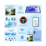 JUEDUR R900 - 2025 Newest Tablet 10 Inch Android 14 Tablets with 22GB RAM 128GB ROM 1TB Expand, Octa-Core, Metal Body -BLUE.
