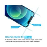 NEW'C 3 Pack Designed for iPhone 12/12 Pro (6.1") Screen Protector Tempered Glass, Case Friendly Scratch-proof, Bubble.