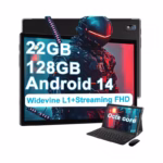 JUEDUR R900 - 2025 Newest Tablet 10 Inch Android 14 Tablets with 22GB RAM 128GB ROM 1TB Expand, Octa-Core, Metal Body -BLUE.