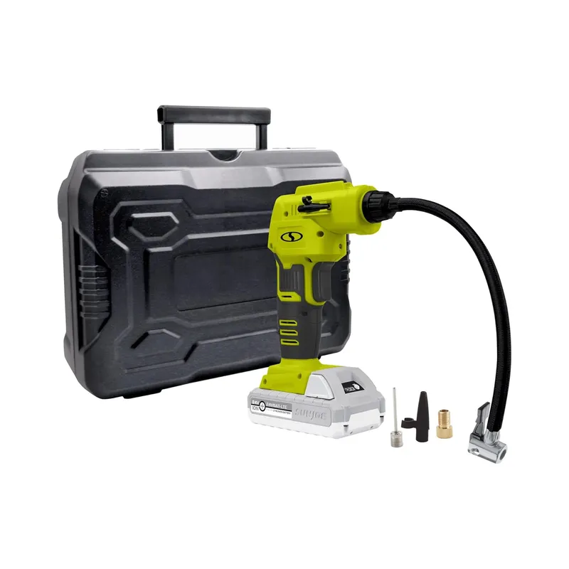 Sun Joe Cordless Air Compressor + Inflator Kit 24V Max (2.0Ah Battery + Charger) -Brand New