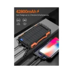 Mregb Solar Charger, Power Bank, 42800mAh Portable Charger Power Bank Fast Charger Built-in Super Bright Flashlight.