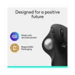 Logitech - ERGO M575 Wireless Trackball Mouse with Ergonomic Design - Wireless - Black - (Brand New) - view 3