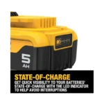 DEWALT 20V MAX XR Battery, Lithium Ion, 5.0Ah (DCB205) - Brand New - view 4